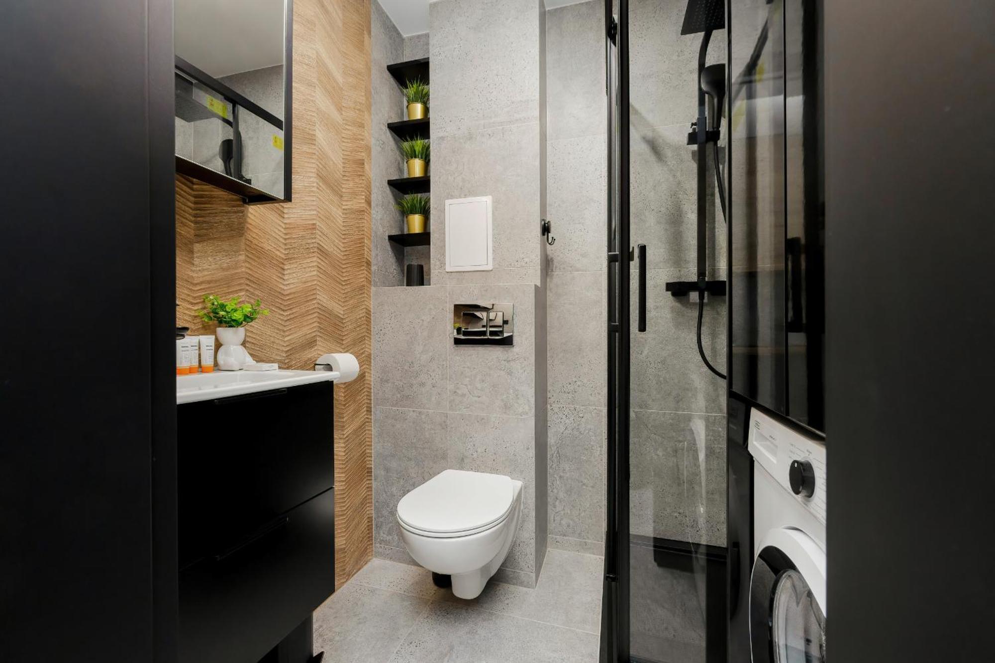 Modern Black & Wooden Apartment Warsaw Near The Airport By Noclegi Renters Dış mekan fotoğraf